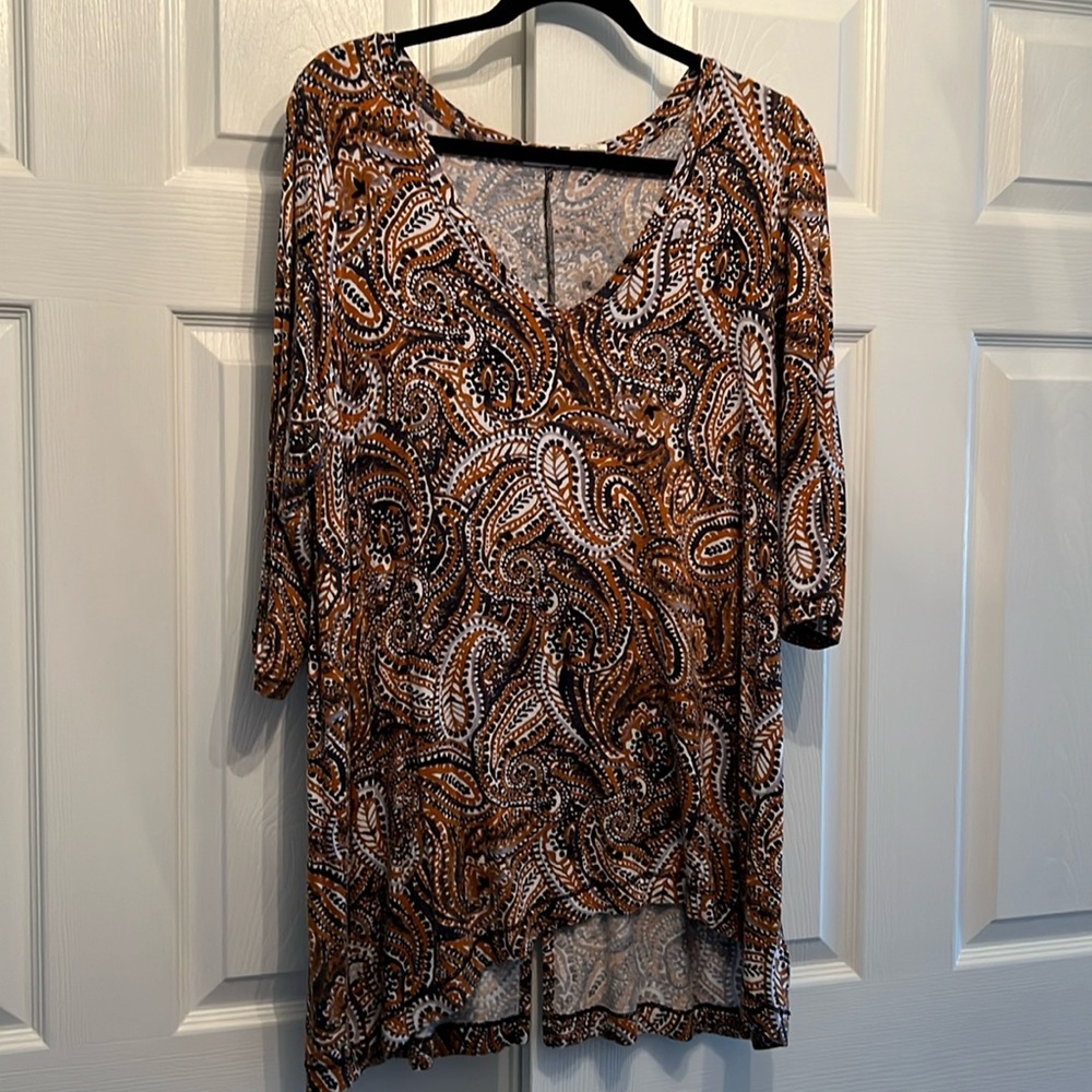 Sigrid Olsen tunic with 3/4 sleeves